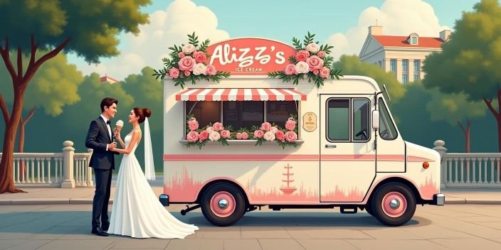 the tren of ice cream truck wedding boston